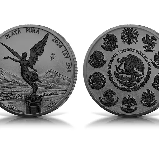 2024 Mexico Libertad Ruthenium Black Platinum 1oz Silver Coin