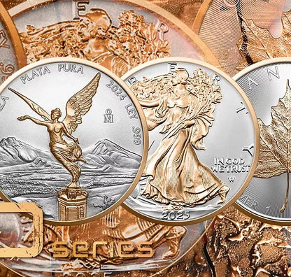 2024 Mexico Libertad Red Gold Edition 1oz  Silver BU Coin