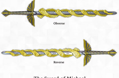 2024 Sword of Saint Michael 2.5oz Silver Antiqued Gold Gilded Medal