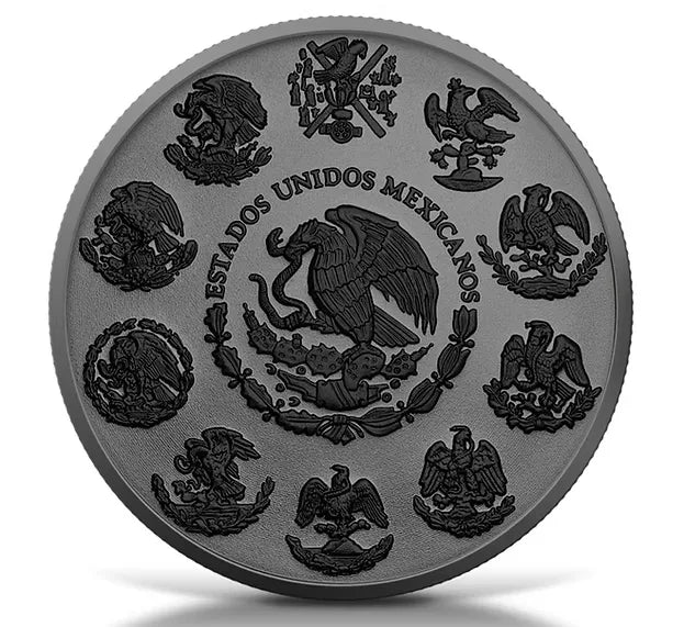 2024 Mexico Libertad Ruthenium Black Platinum 1oz Silver Coin