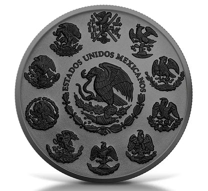 2024 Mexico Libertad Ruthenium Black Platinum 1oz Silver Coin