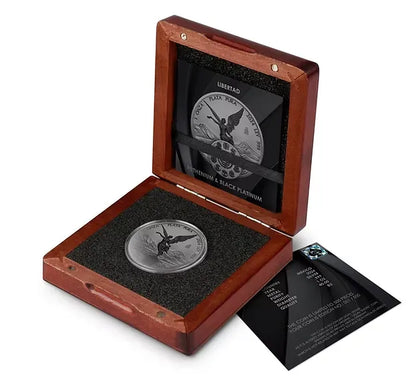 2024 Mexico Libertad Ruthenium Black Platinum 1oz Silver Coin