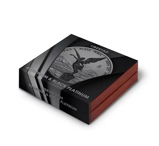 2024 Mexico Libertad Ruthenium Black Platinum 1oz Silver Coin