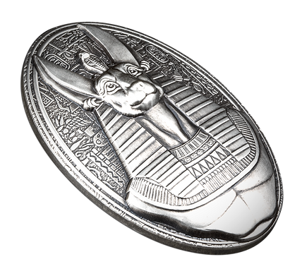 2024 Djibouti Anubis Lord of the Sacred Land Bust Series 3oz Silver Antique coin