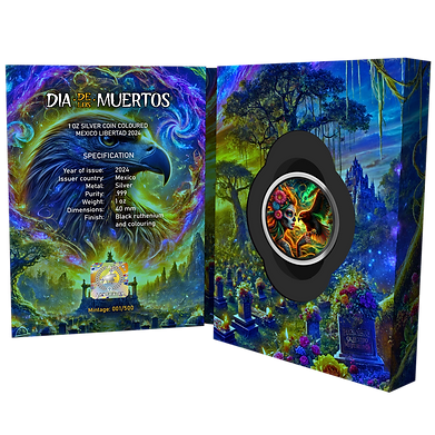 2024 Mexico Libertad Golden Eagle 1oz Black Ruthenium Coloured Silver Coin