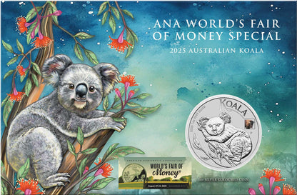 2025 Perth Mint Koala 1oz Silver Coin with Bison Privy Mark