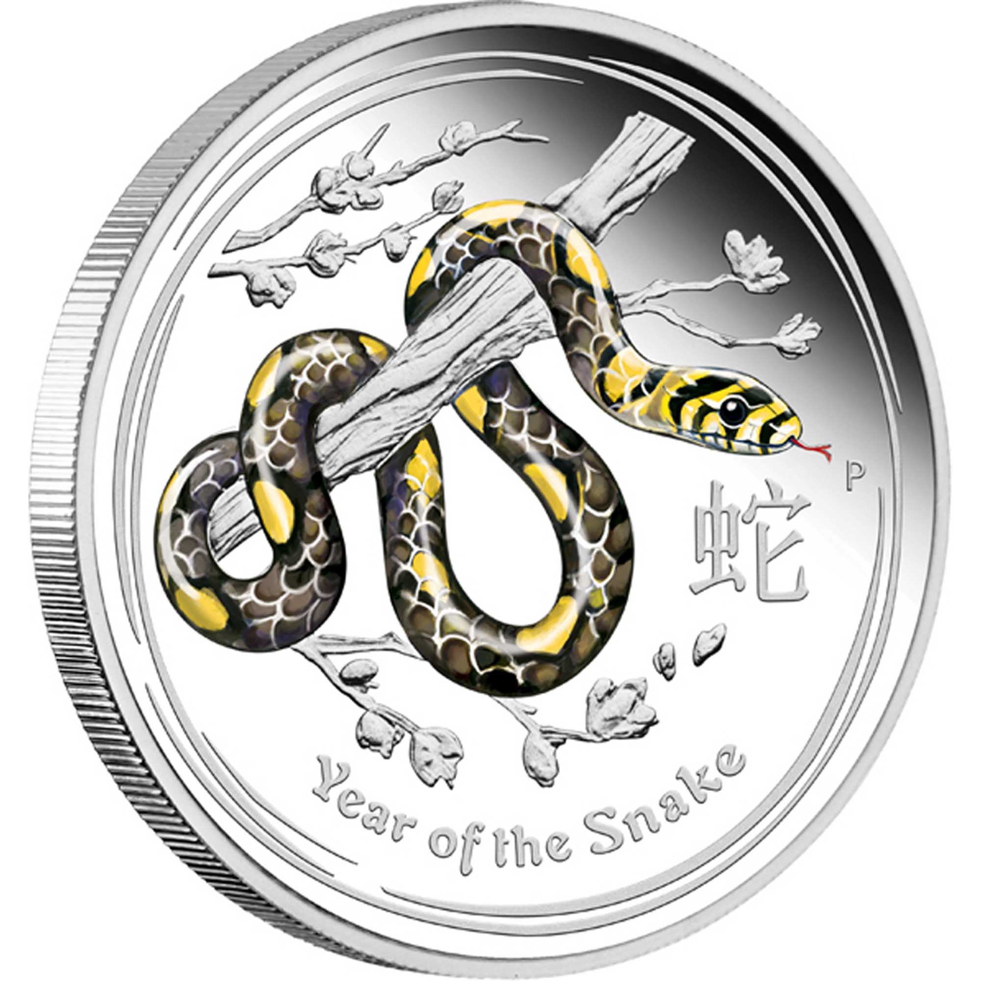 2013 Perth mint Lunar Snake 1oz Silver Proof Coloured Coin