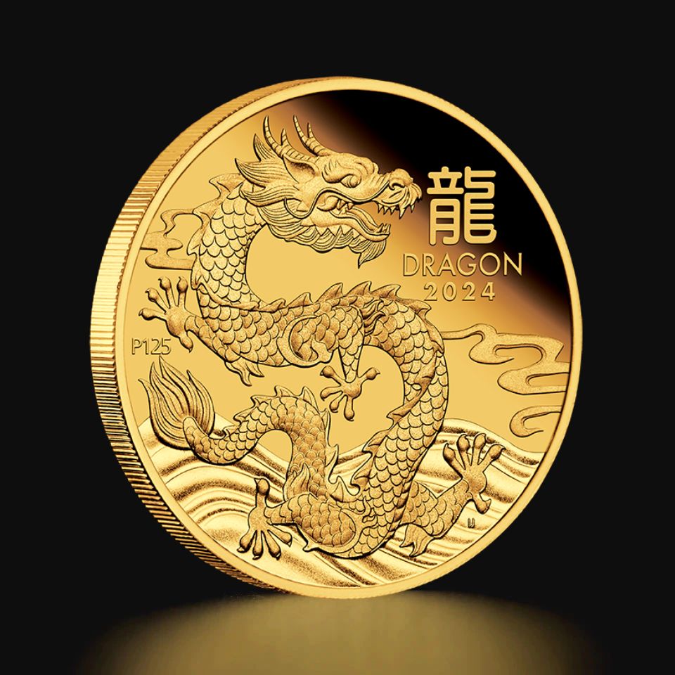 2024 Perth Mint Lunar Dragon 1oz Gold Proof Coin