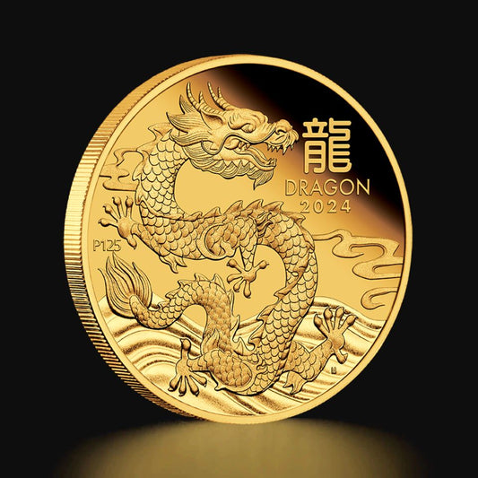 2024 Perth Mint Lunar Dragon 1oz Gold Proof Coin