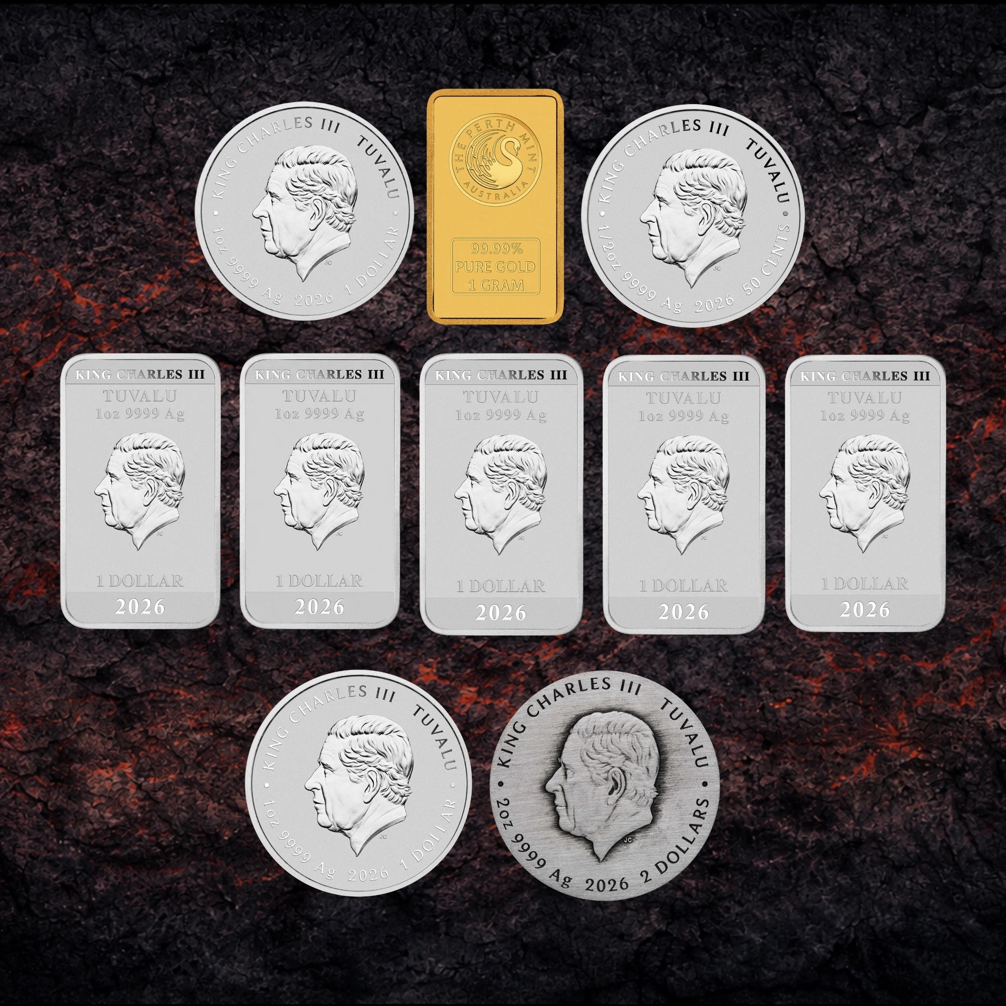 2026 Perth Mint Stranger Things Gold & Silver 10 Pieces Complete Collection