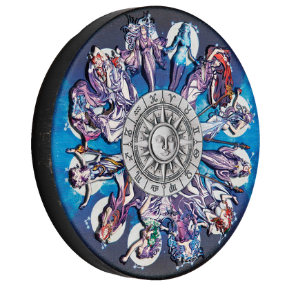 2025 Perth Mint Zodiac Signs and Goddesses 5oz Silver Antiqued Coloured Coin