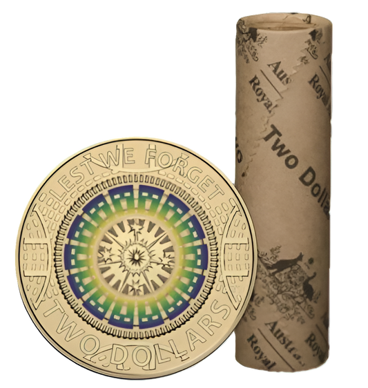 2017 Royal Australian Mint LEST We Forget Coin Mint Roll Head/Trails