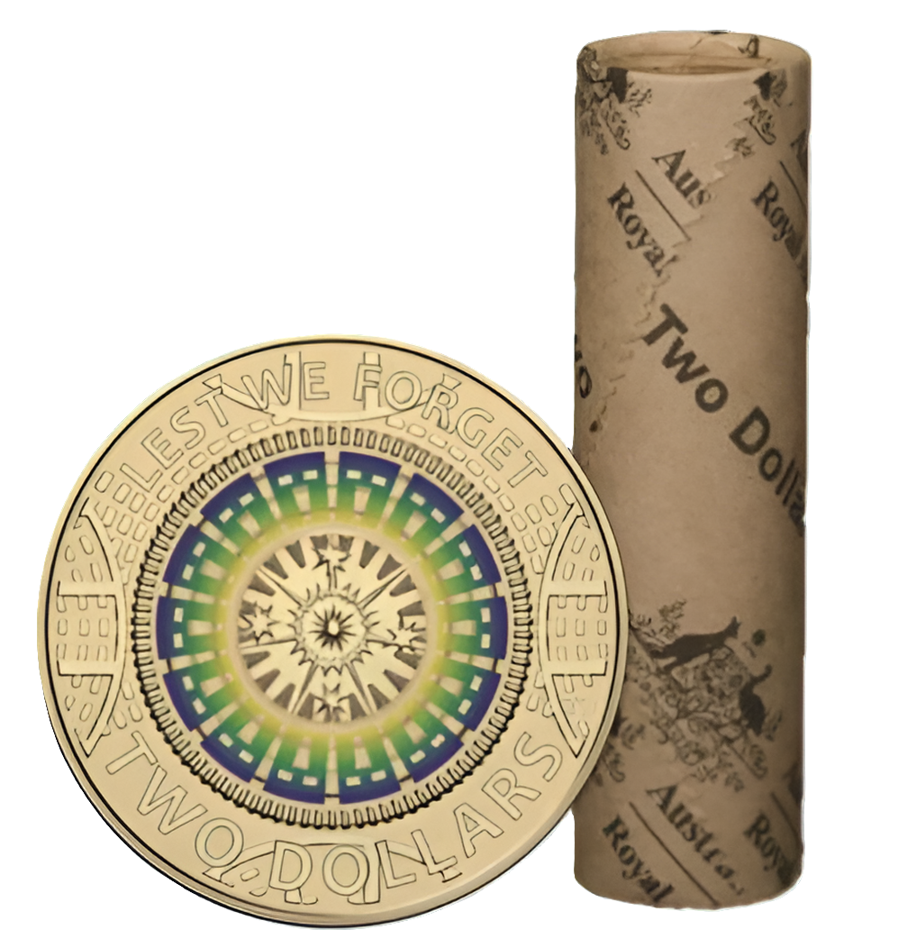 2017 Royal Australian Mint LEST We Forget Coin Mint Roll Head/Trails