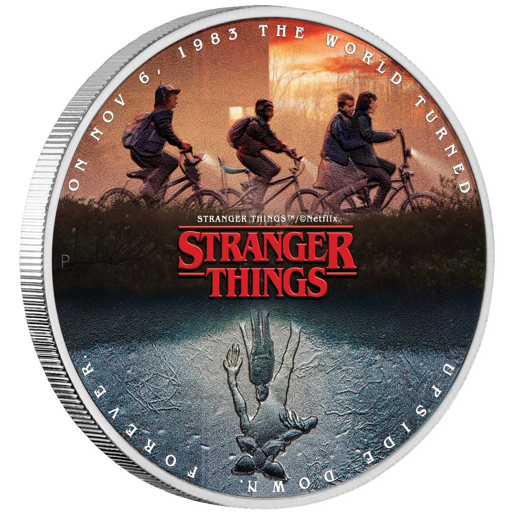 2026 PerthMint Stranger Things - The Upside Down 1oz Silver Coloured Coin