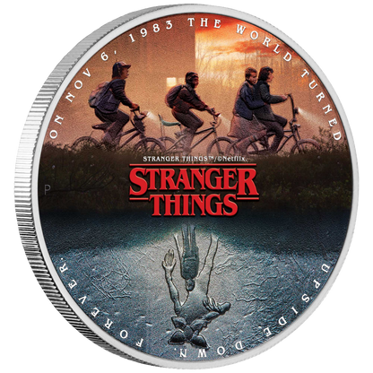 2026 PerthMint Stranger Things - The Upside Down 1oz Silver Coloured Coin