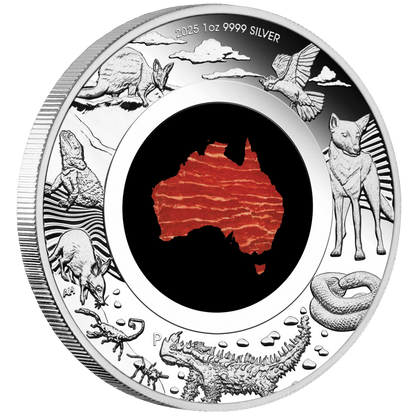 2025 Perth Mint Great Southern Land 1oz Silver Proof Snakeskin Jasper Coin