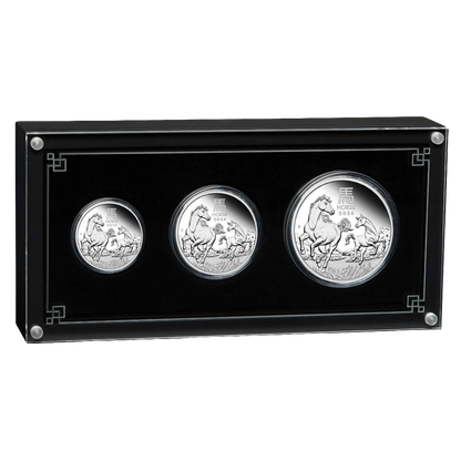 2026 Perth Mint Lunar Horse Silver Proof Three-Coin Set