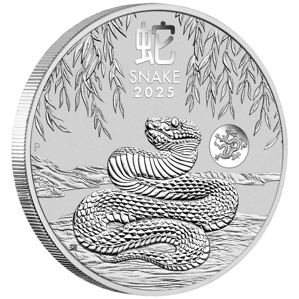 2025 Perth Mint Lunar Snake 1oz Silver Bullion Coin with Dragon Privy Mark