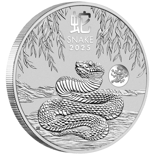 2025 Perth Mint Lunar Snake 1oz Silver Bullion Coin with Dragon Privy Mark