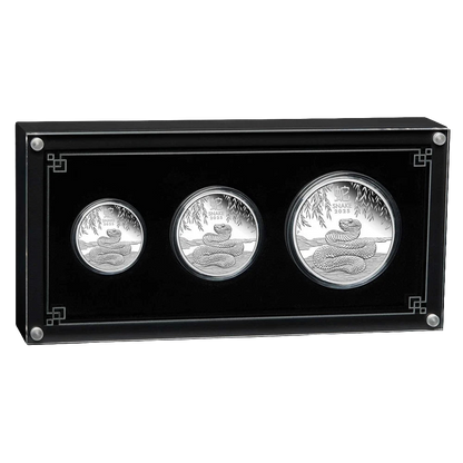 2025 Perth Mint Lunar Snake Silver Proof Three-Coin Set