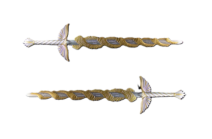 2024 Sword of Saint Michael 2.5oz Silver Antiqued Gold Gilded Medal