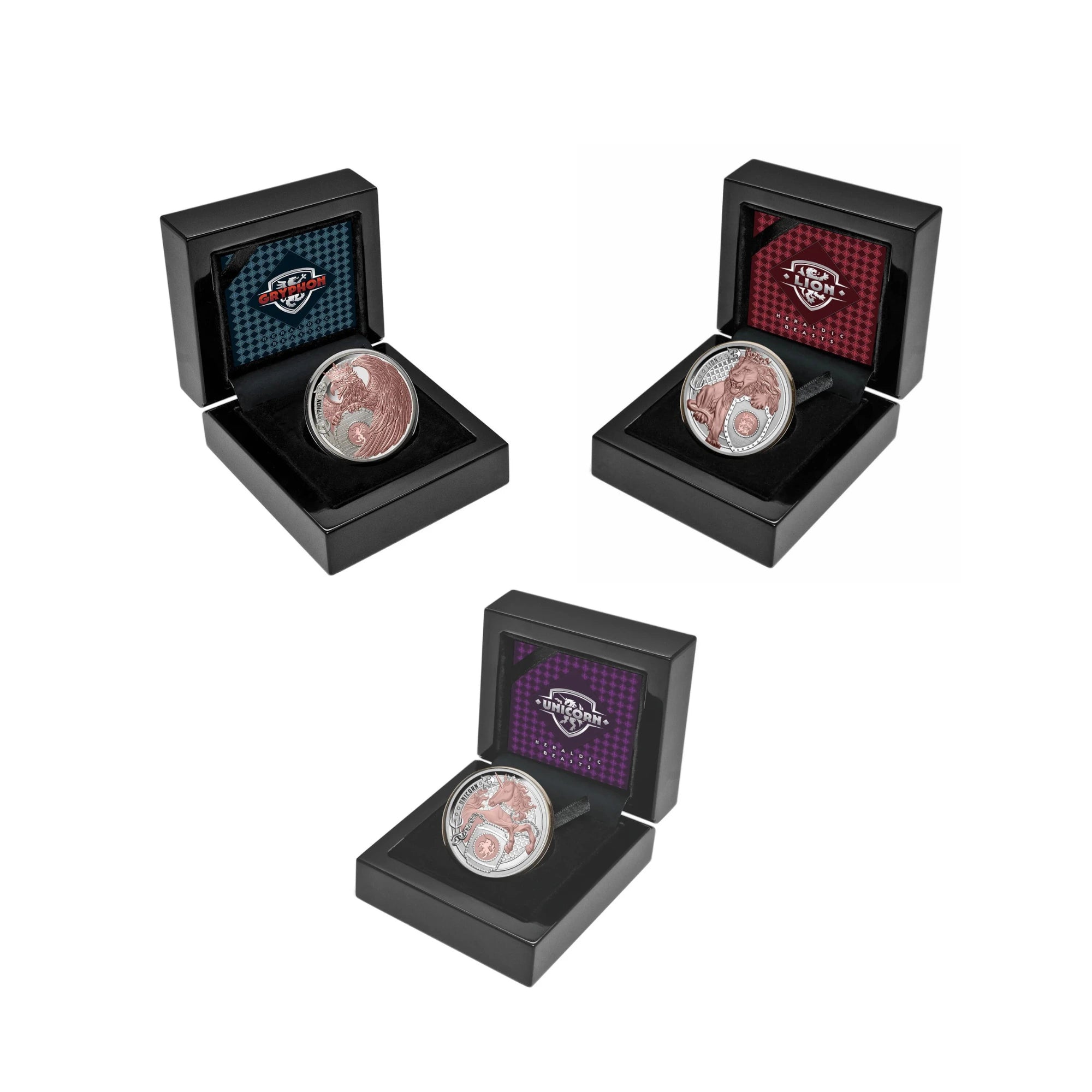 2024–2026 Niue Heraldic Beasts 1oz Silver Proof 3 Coin Collection