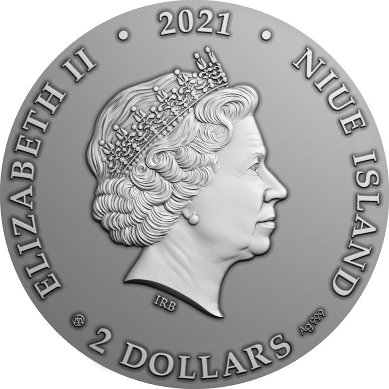 2021 Niue Spirit of the Forest 2oz Silver Antiqued High Relief Coin