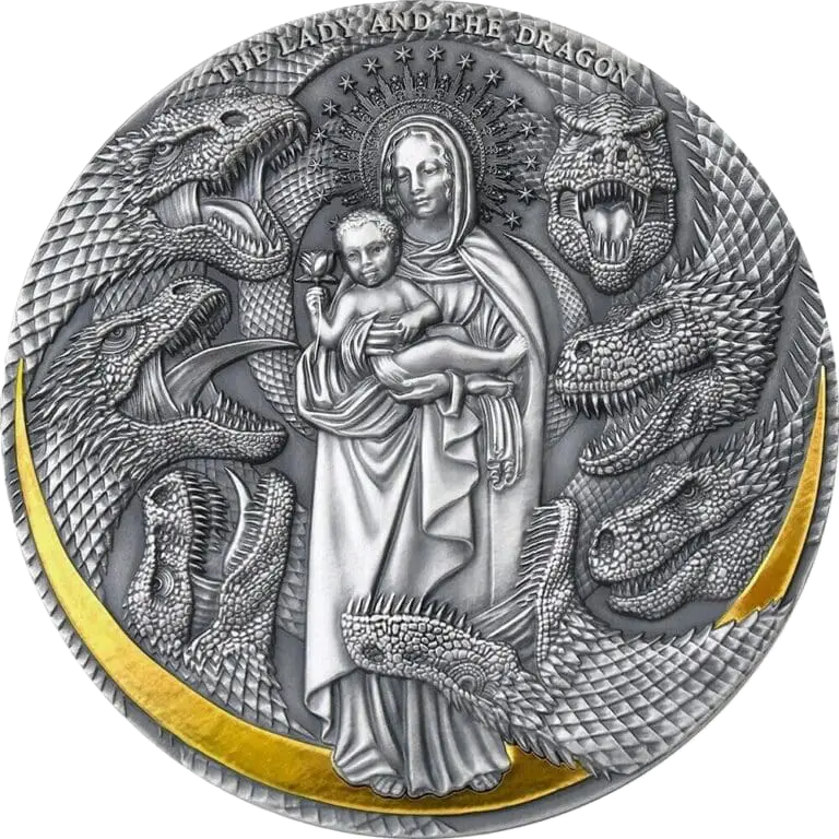 2021 Lady and the Dragon Apocalypse 3oz Silver Coin