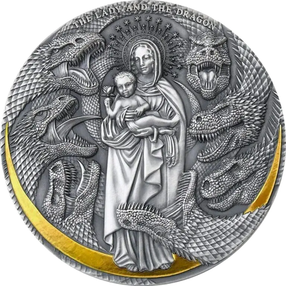 2021 Lady and the Dragon Apocalypse 3oz Silver Coin