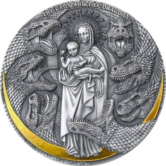 2021 Lady and the Dragon Apocalypse 3oz Silver Coin