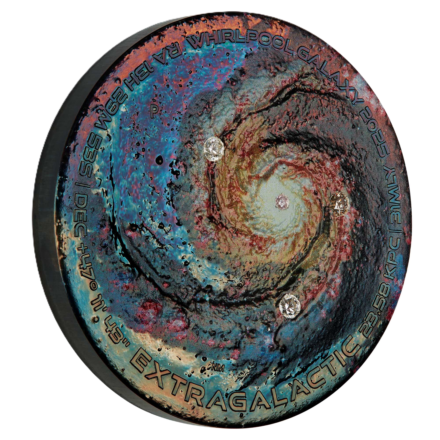 2025 Perth Mint Extragalactic 5oz Silver Patinaed Coloured Coin with Diamonds