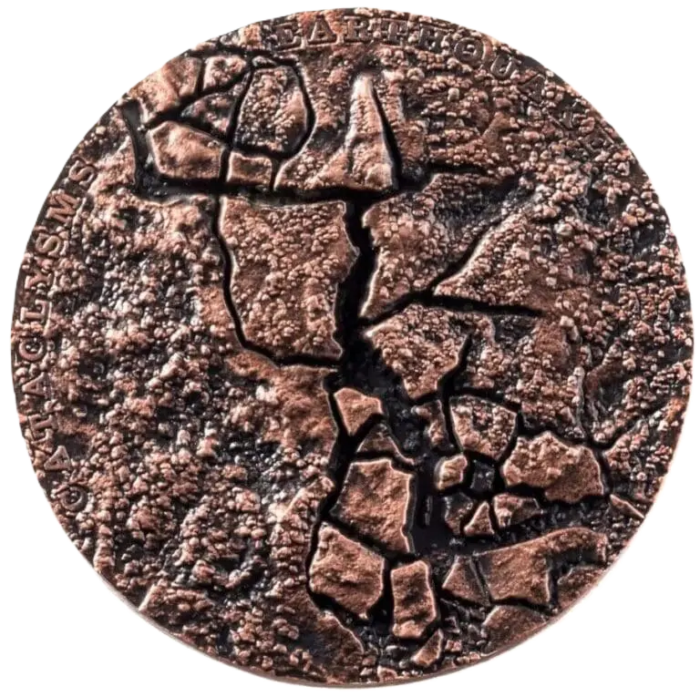 2017 Earthquake Cataclysms High Relief 1oz Silver Coin