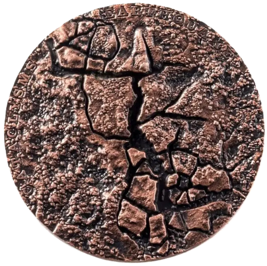 2017 Earthquake Cataclysms High Relief 1oz Silver Coin