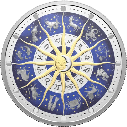 2025 Canada Zodiac Signs 2oz Silver Proof Coin