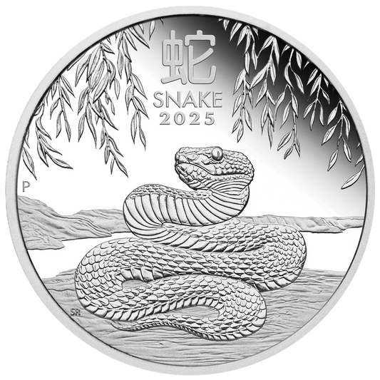 2025 Perth Mint Lunar Snake 1/2oz Silver Proof Coin