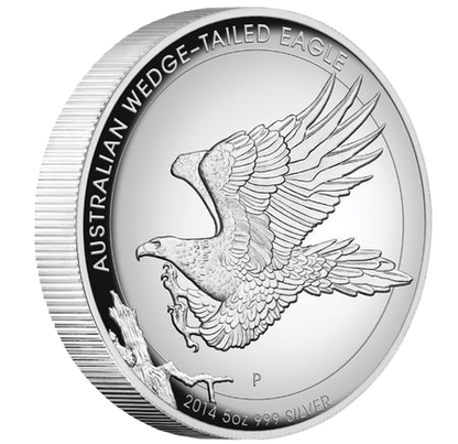 2014 Perth Mint 5oz Eagle Silver Proof Coin