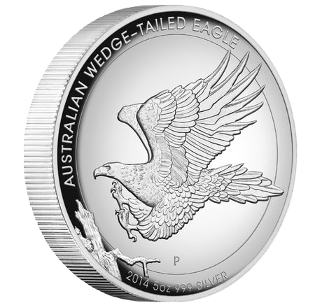 2014 Perth Mint 5oz Eagle Silver Proof Coin