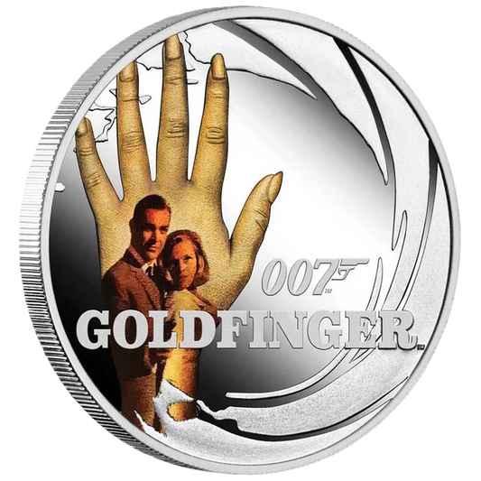 2021 Perth Mint James Bond Goldfinger 1/2oz Silver Proof Coloured Coin