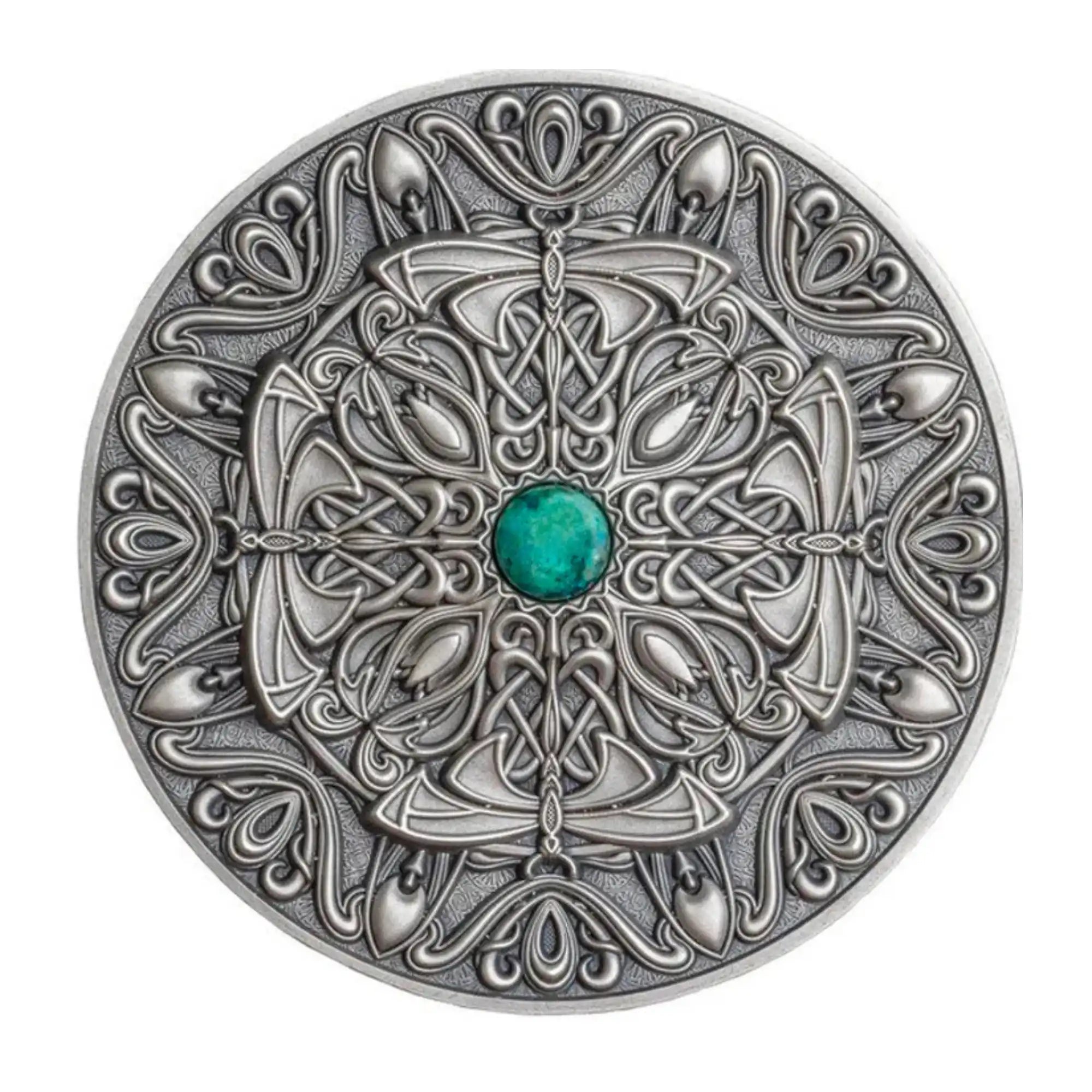 2022 Fiji Mandala Art Nouveau 3oz Silver Antiqued Coin
