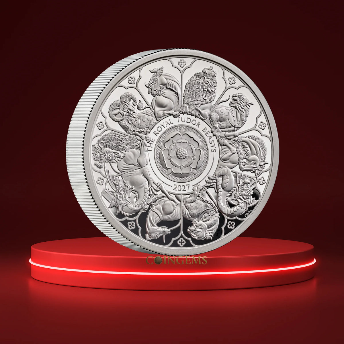 2027 Royal Mint Tudor Beasts The Completer 2oz Silver Proof Coin