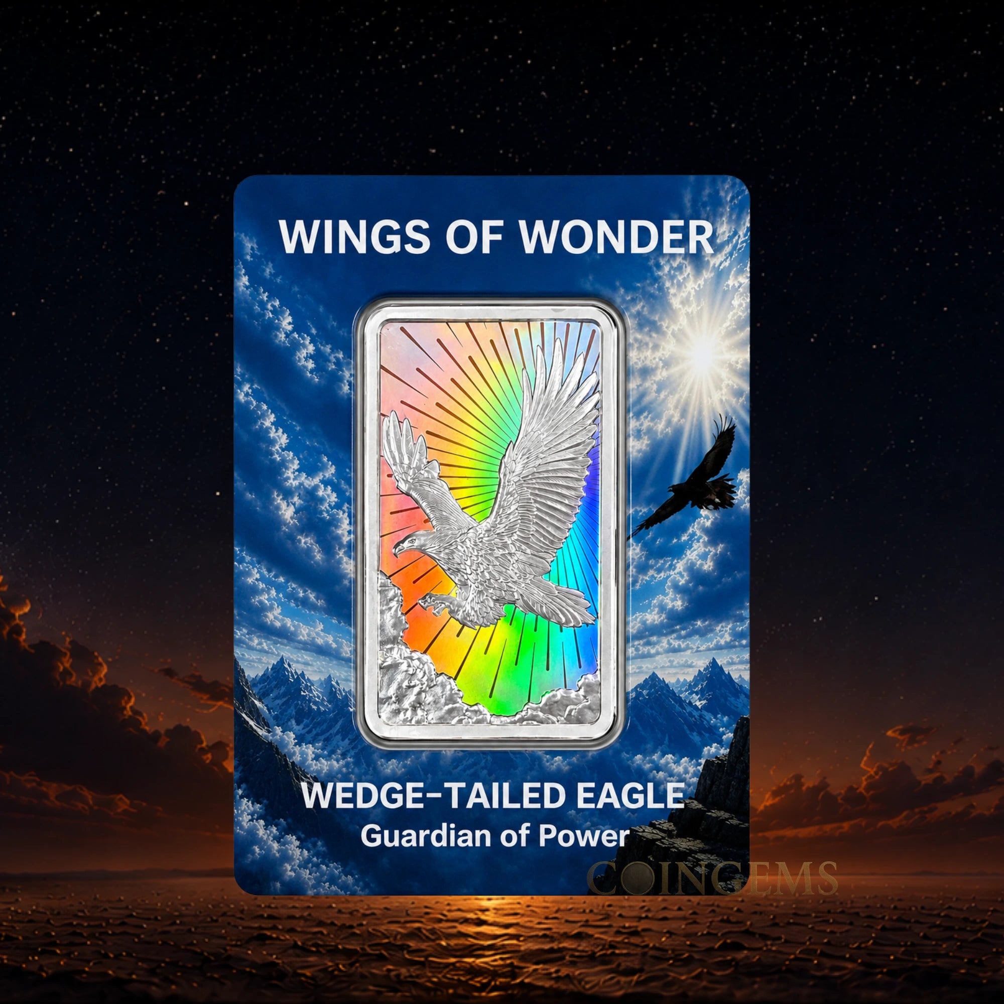 2026 Wings of Wonder Eagle 1oz Silver Hologram Bar