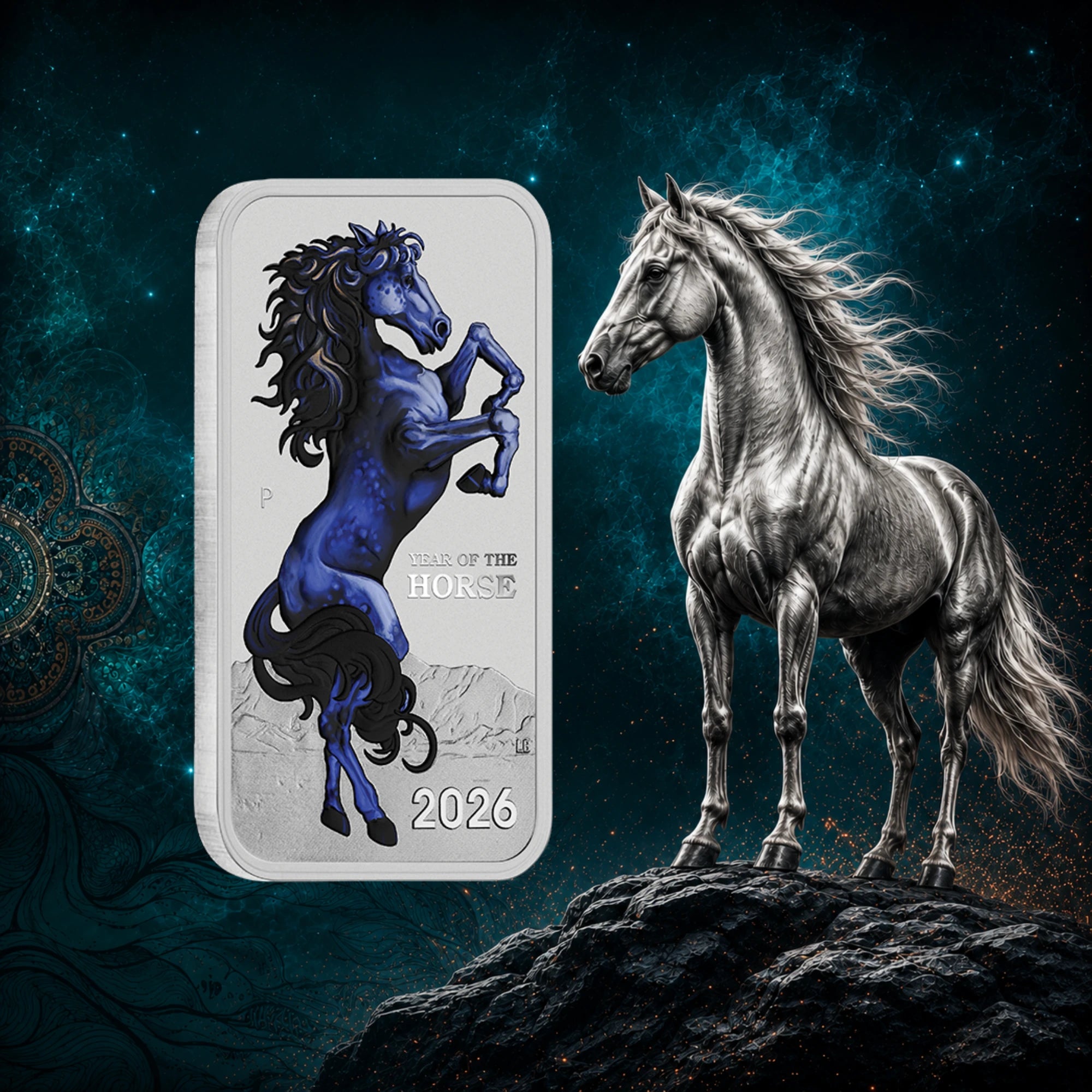 2026 Perth Mint Lunar Horse 1oz Silver Coloured Coin