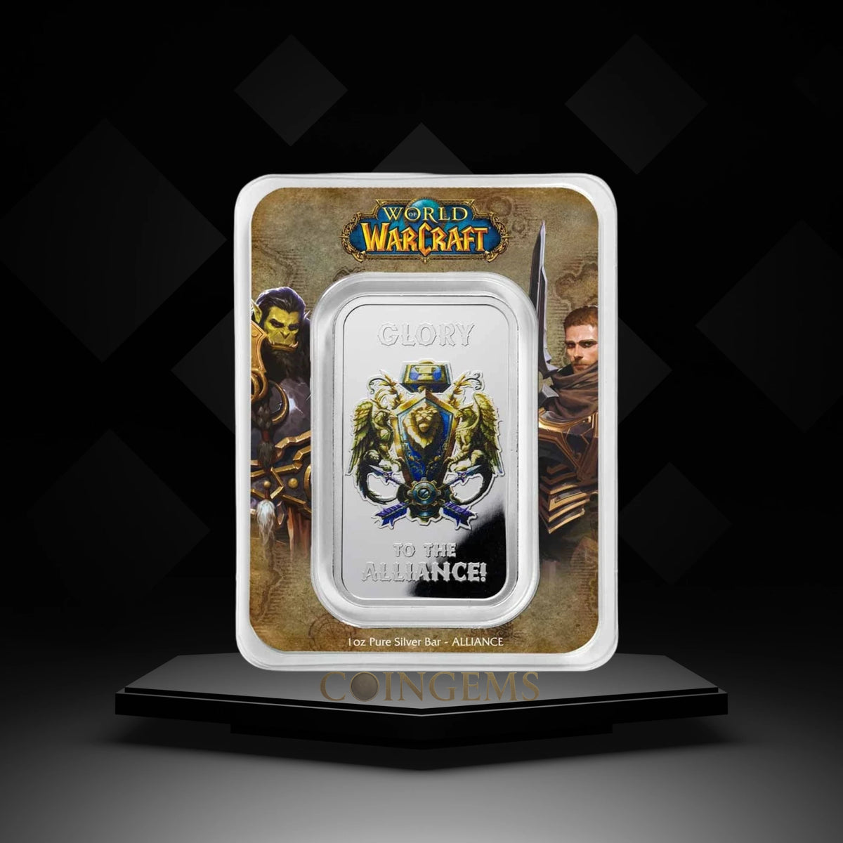 2026 PAMP World of Warcraft Alliance 1oz Silver Proof Coloured Bar