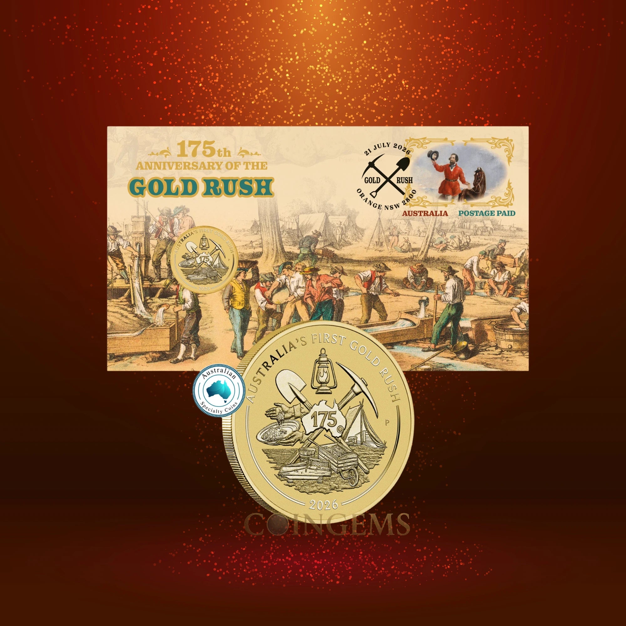 2026 Perth Mint Gold Rush 175th Anniversary $1 Uncirculated PNC