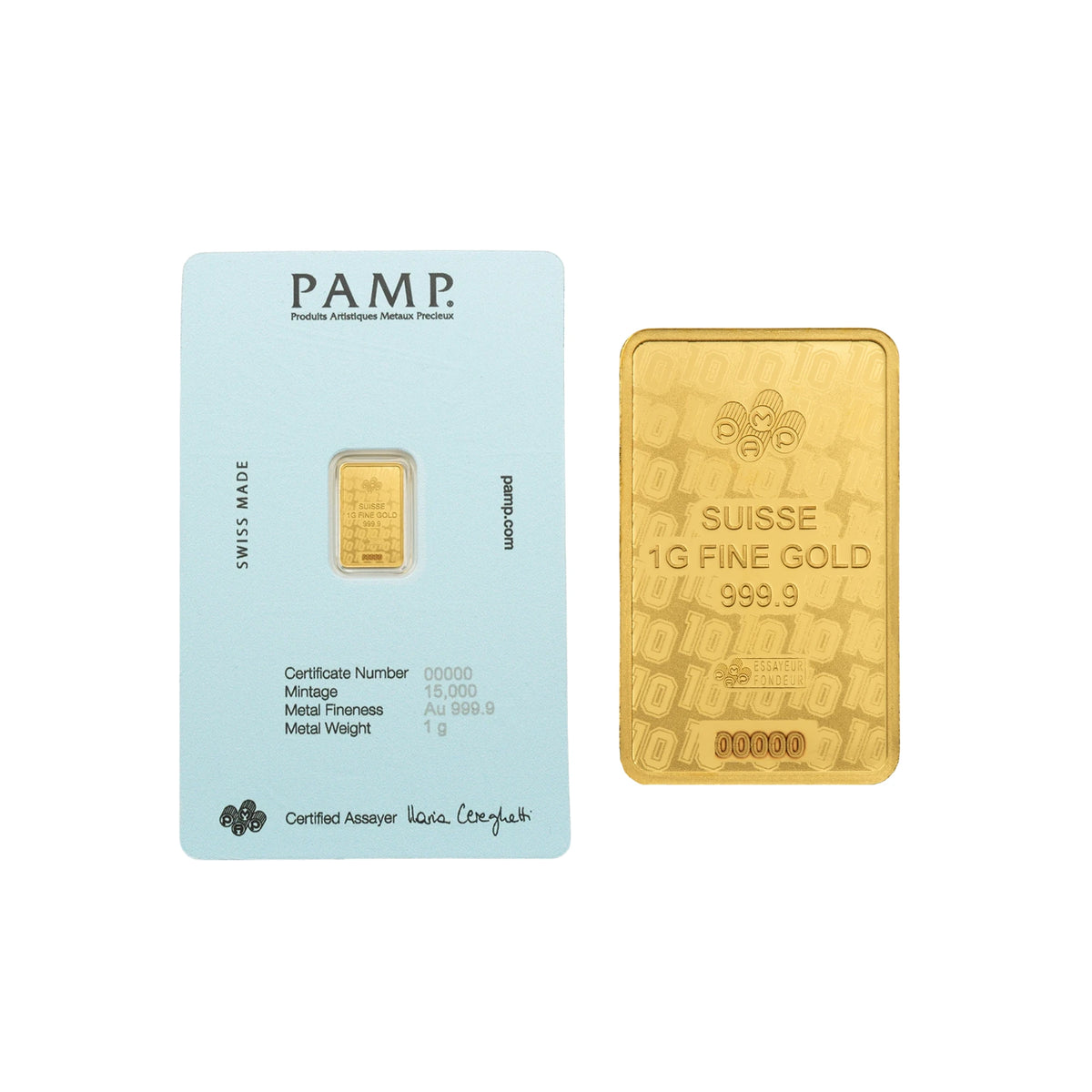 PAMP Suisse Diego Maradona 1g Gold Minted Bar
