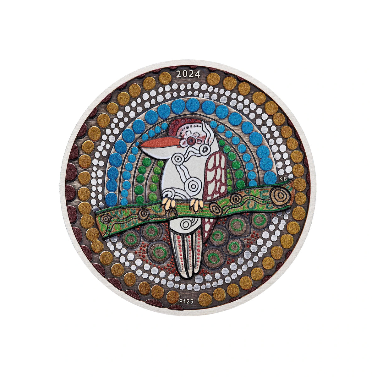 2024 Perth Mint Kookaburra Kaa-Kaa 2oz Silver Antiqued Coloured Coin