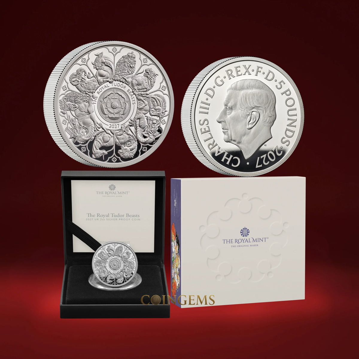 2027 Royal Mint Tudor Beasts The Completer 2oz Silver Proof Coin