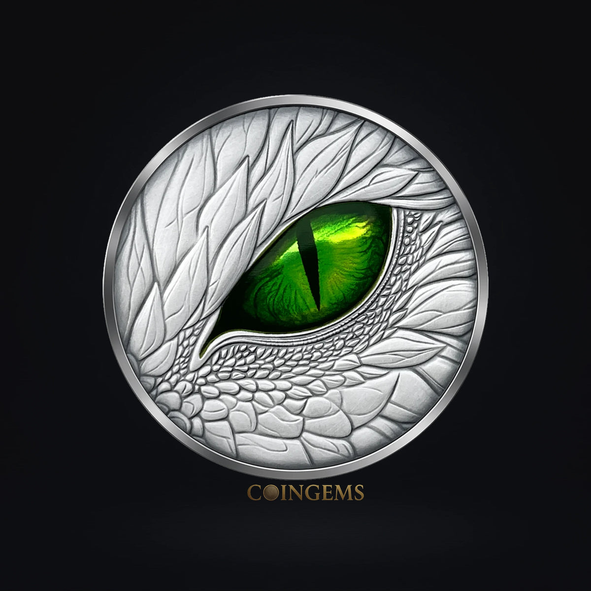 2026 Cameroon Emerald Dragon Eye 1oz Silver Coin