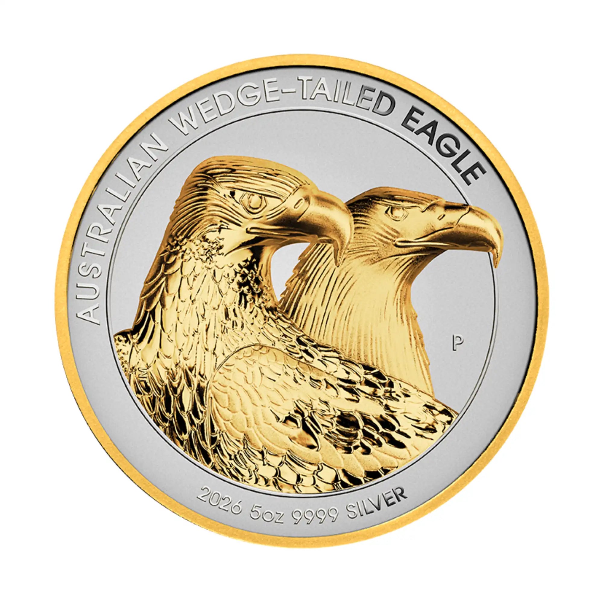 2026 Perth Mint Wedge-Tailed Eagle 5oz Silver High Relief Gilded Coin