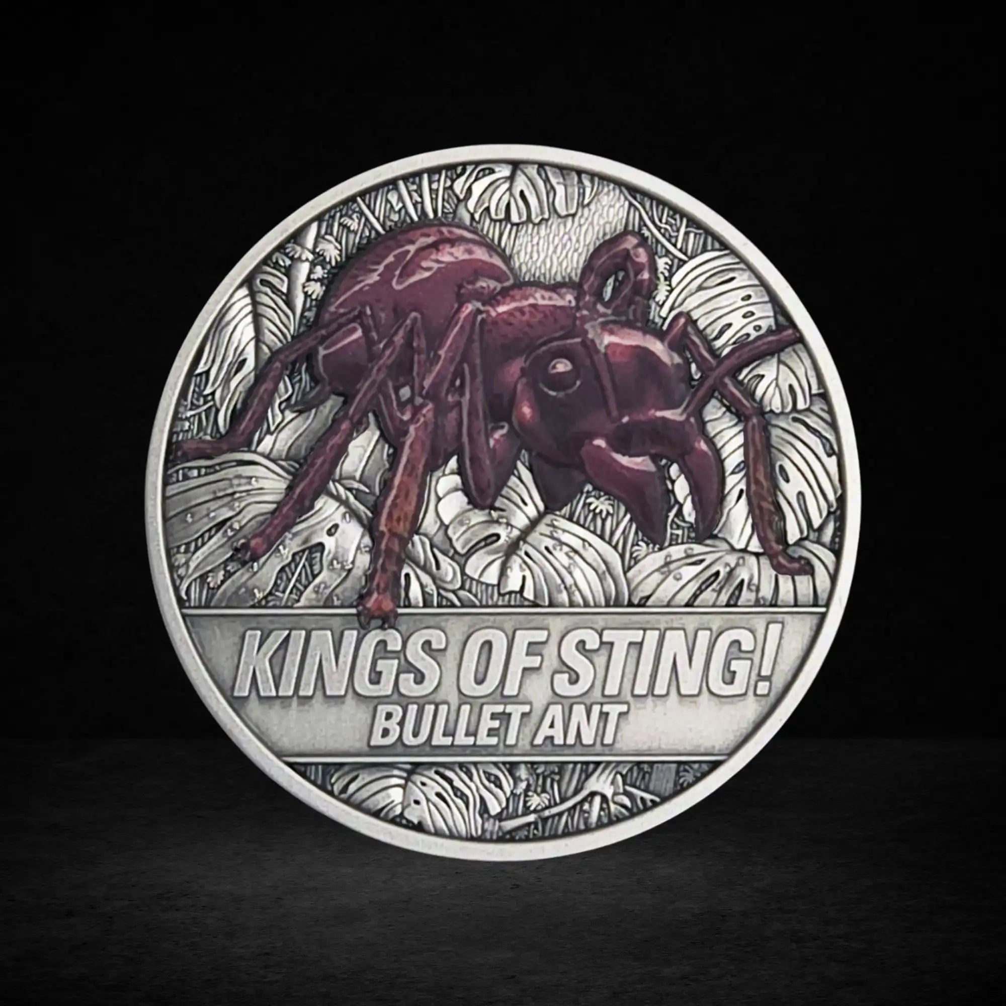 2026 Niue Kings of Sting Bullet Ant 1oz Silver Antiqued Coin